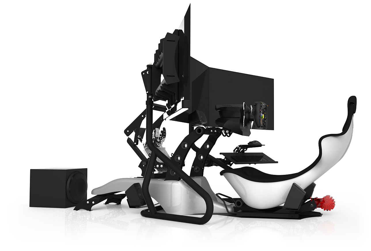 RS FORMULA V2 SILVER/RS STAND T3XL V2 + 3x42 inch tv's  ​